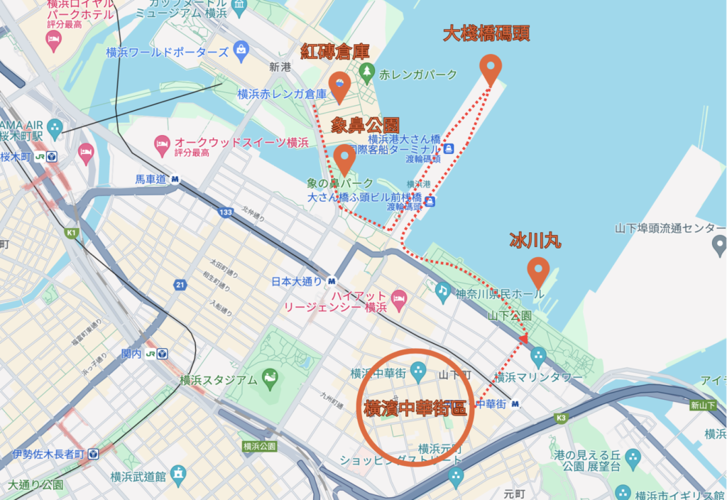 橫濱自由行 | 2024最新一日遊路線規劃、景點推薦、行程攻略
地圖